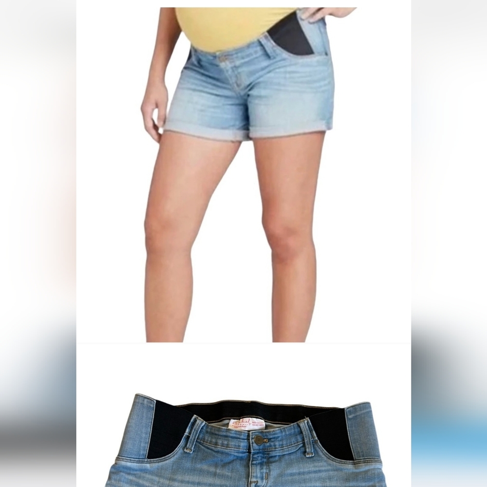 Isabel Denim Maternity Shorts